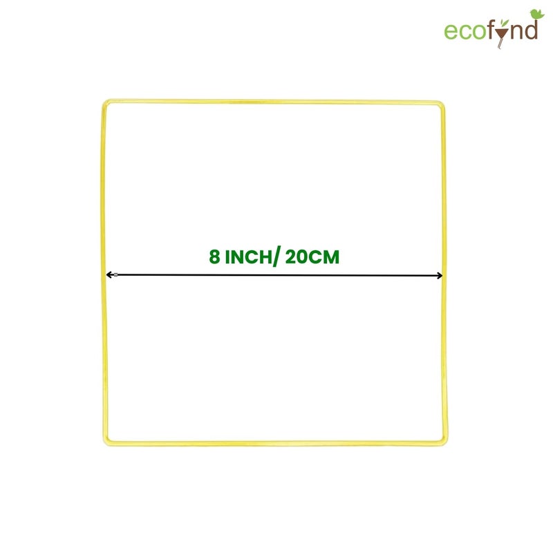 ecofynd 4pcs Square 8 Inch Metal Crafts Hoops, Gold Dream Catcher Rings Supplies, Macrame Creations Ring for Wreath Crafts, DIY Projects handicrafts Decoration Wall Hanging Craft (CS4001-GO) - Image 2