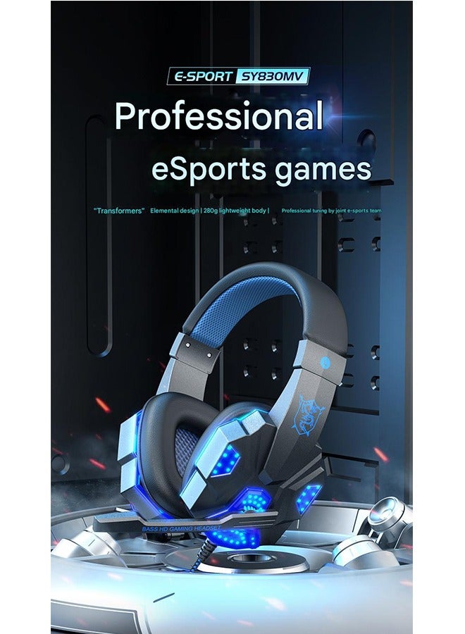 اس واي الألعاب السلكية على سماعات الأذن مع Mic & LED -SY830MV لـ PS4/PS5/Xbox one/Xbox Series/Nintendo Switch و PC - Image 2