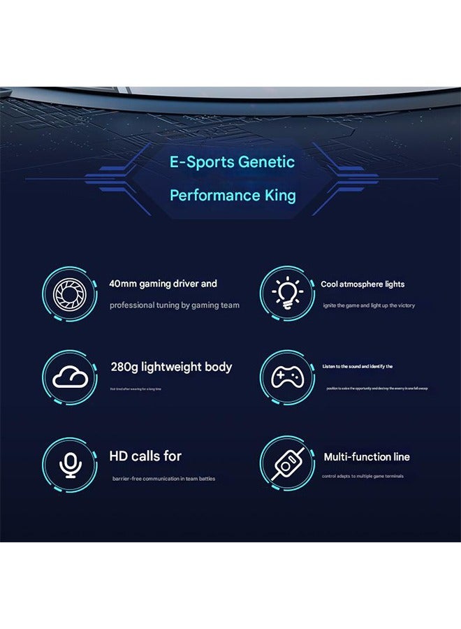 اس واي الألعاب السلكية على سماعات الأذن مع Mic & LED -SY830MV لـ PS4/PS5/Xbox one/Xbox Series/Nintendo Switch و PC - Image 3