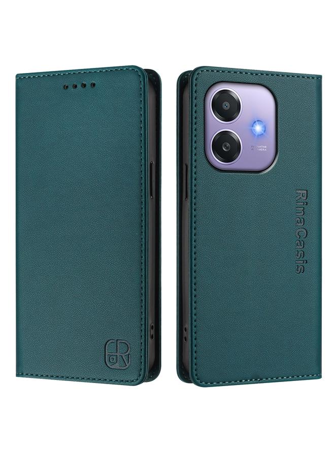 اس-توب جراب لهاتف OPPO A3x 5G / 4G / A3 5G / 4G RC01 جراب هاتف جلدي مزدوج الطي مزود بمغناطيس شفط RFID - Image 2