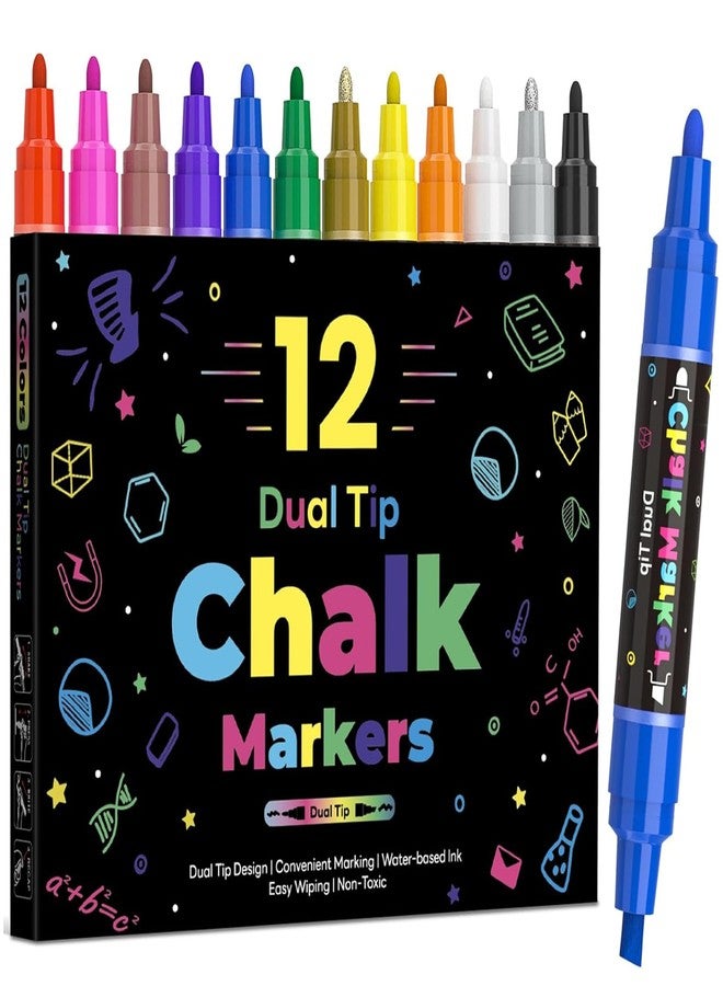 SAKEYR Liquid Chalk Markers for Blackboard, Chalkboard Signs - 12 Colors - Image 1