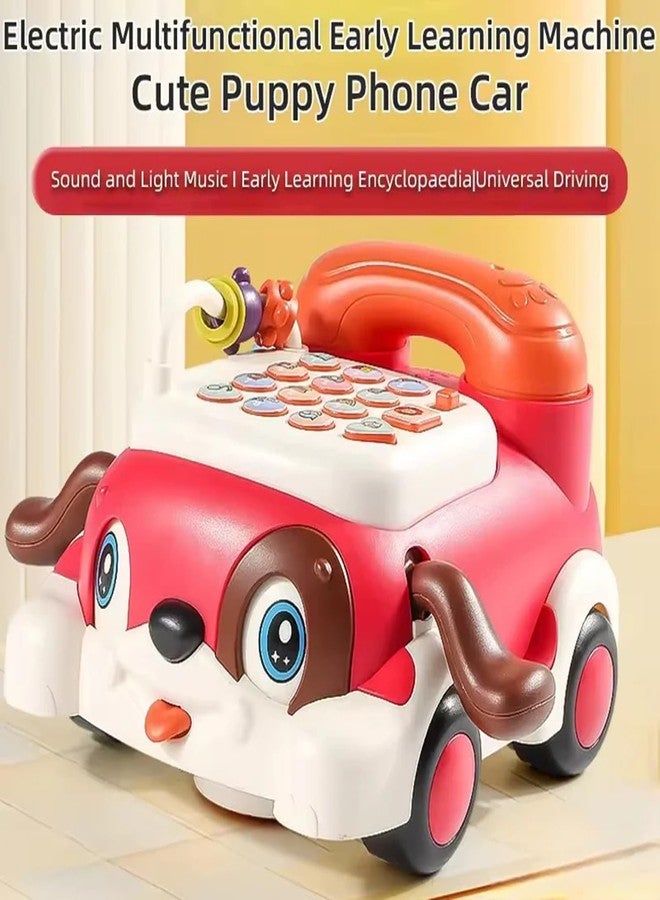 MUREN Educational Learning Musical Dog Phone for Toddlers, Interactive Sensory Toy with Lights, Sound & Auto Moving Wheels Baby Activity Fun Playtime Game Kids 2+ Years and Above - Image 3