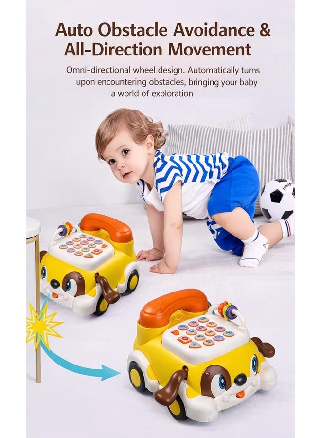 MUREN Educational Learning Musical Dog Phone for Toddlers, Interactive Sensory Toy with Lights, Sound & Auto Moving Wheels Baby Activity Fun Playtime Game Kids 2+ Years and Above - Image 2