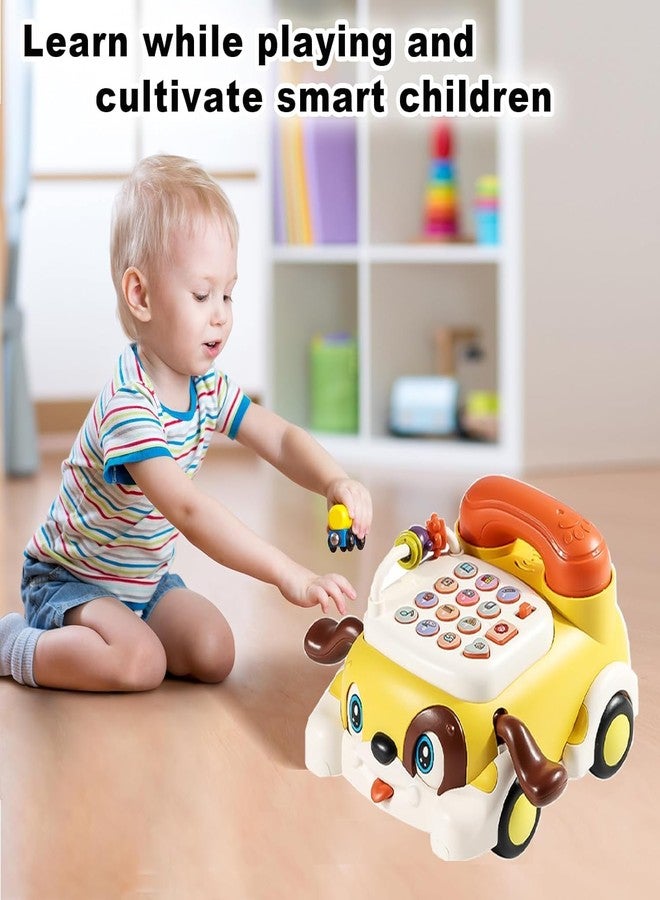 MUREN Educational Learning Musical Dog Phone for Toddlers, Interactive Sensory Toy with Lights, Sound & Auto Moving Wheels Baby Activity Fun Playtime Game Kids 2+ Years and Above - Image 5