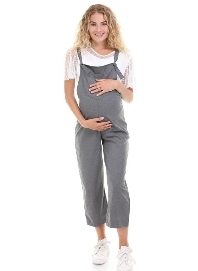 LuvmaBelly MYRA6106 - Smoke-colored Maternity Overalls.