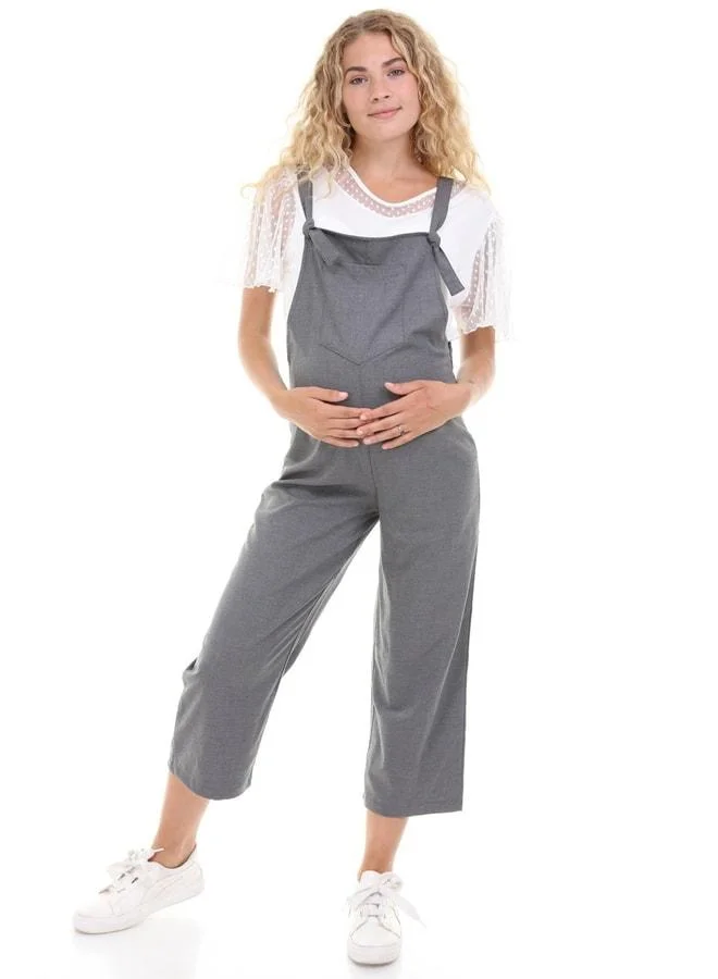 LuvmaBelly MYRA6106 - Smoke-colored Maternity Overalls.