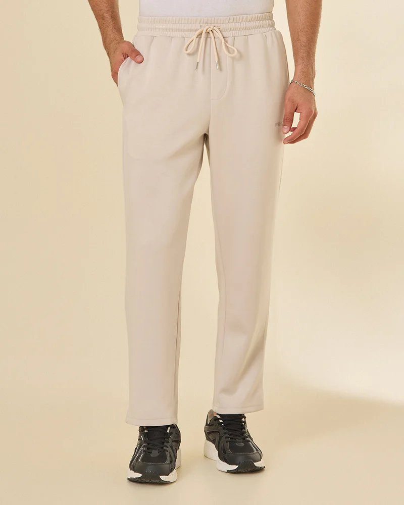 REDTAG Men Beige Modal Pants