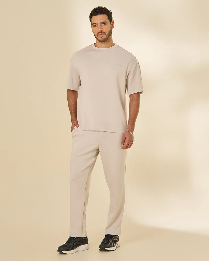 REDTAG Men Beige Modal Pants