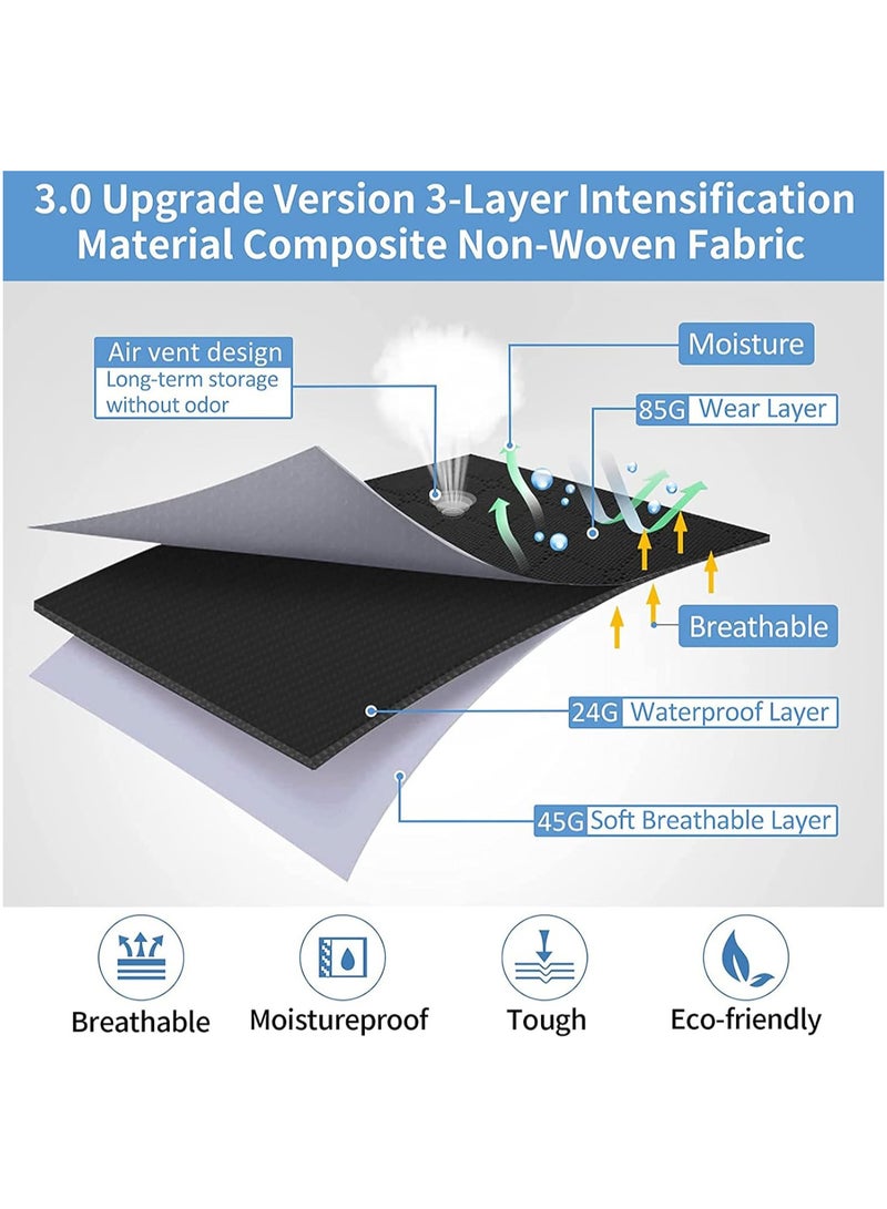 Large Storage Bags, 5 Pack 60×40cm 90L Clothes Storage Bins Foldable Closet Organizers Storage Containers with Lids and Handle for Closet, Clothing, Comforters And Blankets - Image 3