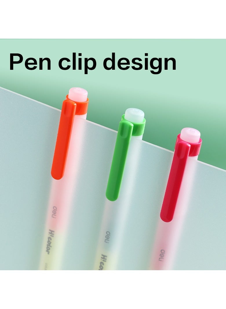 Deli Deli EU35304 Highlighter Pen - Assorted Colors - 6pcs - ideal for marking, journaling, and DIY decoration  - Image 4