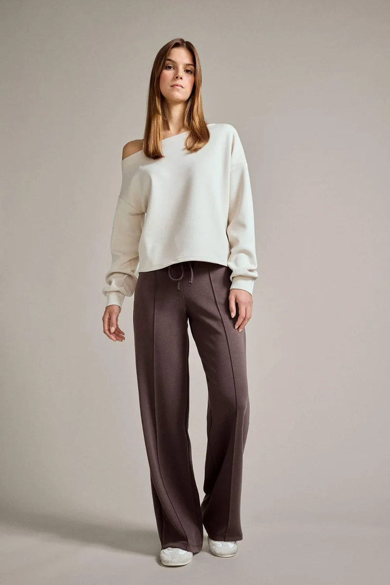 ديفاكتو Relax Fit Regular Hem modal Trousers