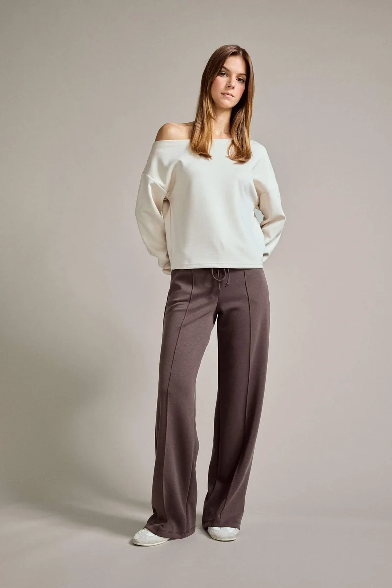 ديفاكتو Relax Fit Regular Hem modal Trousers