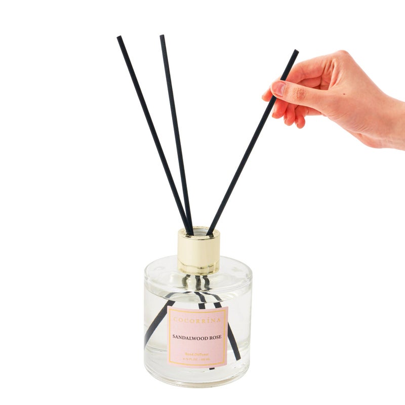 COCORRÃNA Cocorrina Reed Diffuser Set, Flower Reed Diffuser Sandalwood Rose 6.7 oz, Scented Diffuser with Sticks Home Fragrance Essential Oil for Bathroom Shelf Decor, Living Room, Large Room, 1pack - Image 4