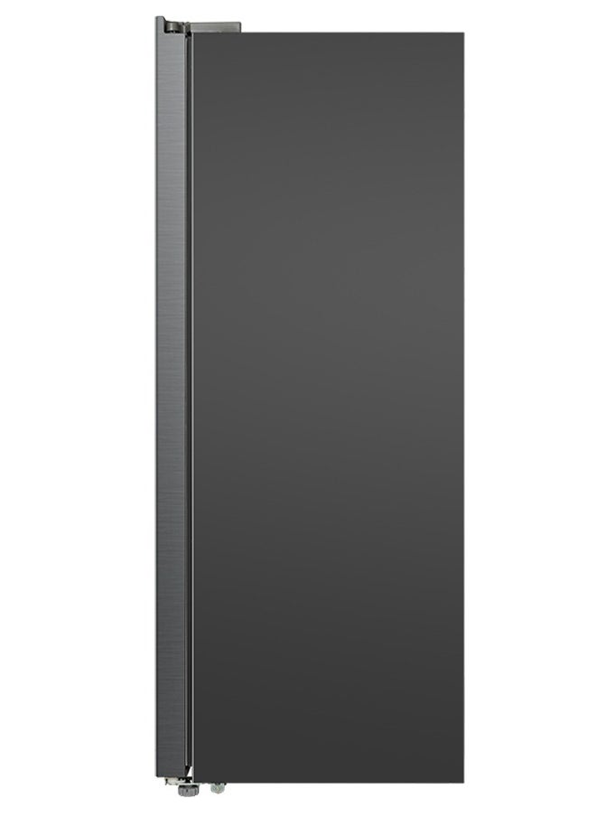 Arrow Side by Side Refrigerator 612L, No-Frost with Electric Control, LED Lighting, 5 Fridge Shelves & 5 Freezer Shelves, Energy Grade D, Elegant Blue Interior, Inox Finish | AR-840SNFT  - Image 4