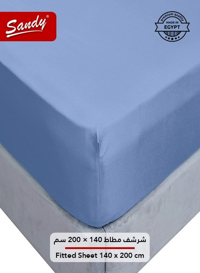 Sandy Premium Hotel Quality Flat Sheet, Fitted Sheet and Pillow Cases, Bed Sheet 4 Pieces Set, Soft & Breathable and Cooling, Full Size (205 x 243 cm & 140 x 200 +30 cm), Royal Blue - Image 5