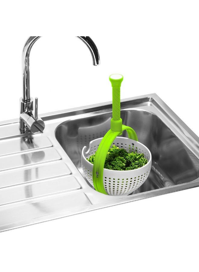 Spina 2-In-1 Easy-To-Use, Collapsible Salad Spinner u0026 Straining Colander for Salad, Fruit, Vegetable, Lettuce - Image 3