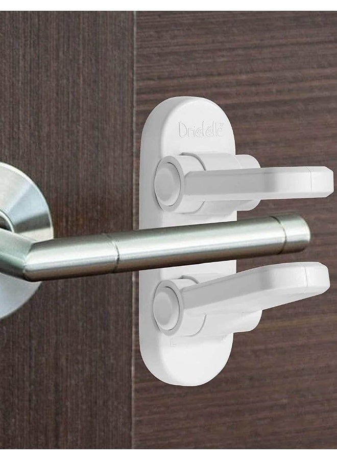 Driddle Door Lever Baby Safety Lock - Prevent Little Kids from Opening Doors with A Child Proof Door Handle Lock - 3M Adhesive - Image 1