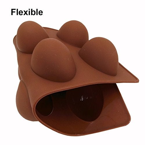 EchoDone Egg Shape Soap Mold Non Stick Silicone Half Egg Mold for Soap Making, Truffles Chocolate, Candy, Jelly, Desserts, Ice Tray Backing Set Cake Mould 2 Packs - Image 3