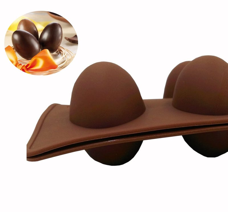 EchoDone Egg Shape Soap Mold Non Stick Silicone Half Egg Mold for Soap Making, Truffles Chocolate, Candy, Jelly, Desserts, Ice Tray Backing Set Cake Mould 2 Packs - Image 5