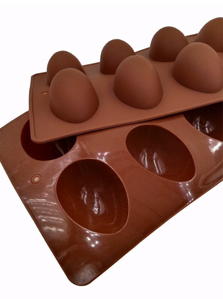 EchoDone Egg Shape Soap Mold Non Stick Silicone Half Egg Mold for Soap Making, Truffles Chocolate, Candy, Jelly, Desserts, Ice Tray Backing Set Cake Mould 2 Packs - Image 4