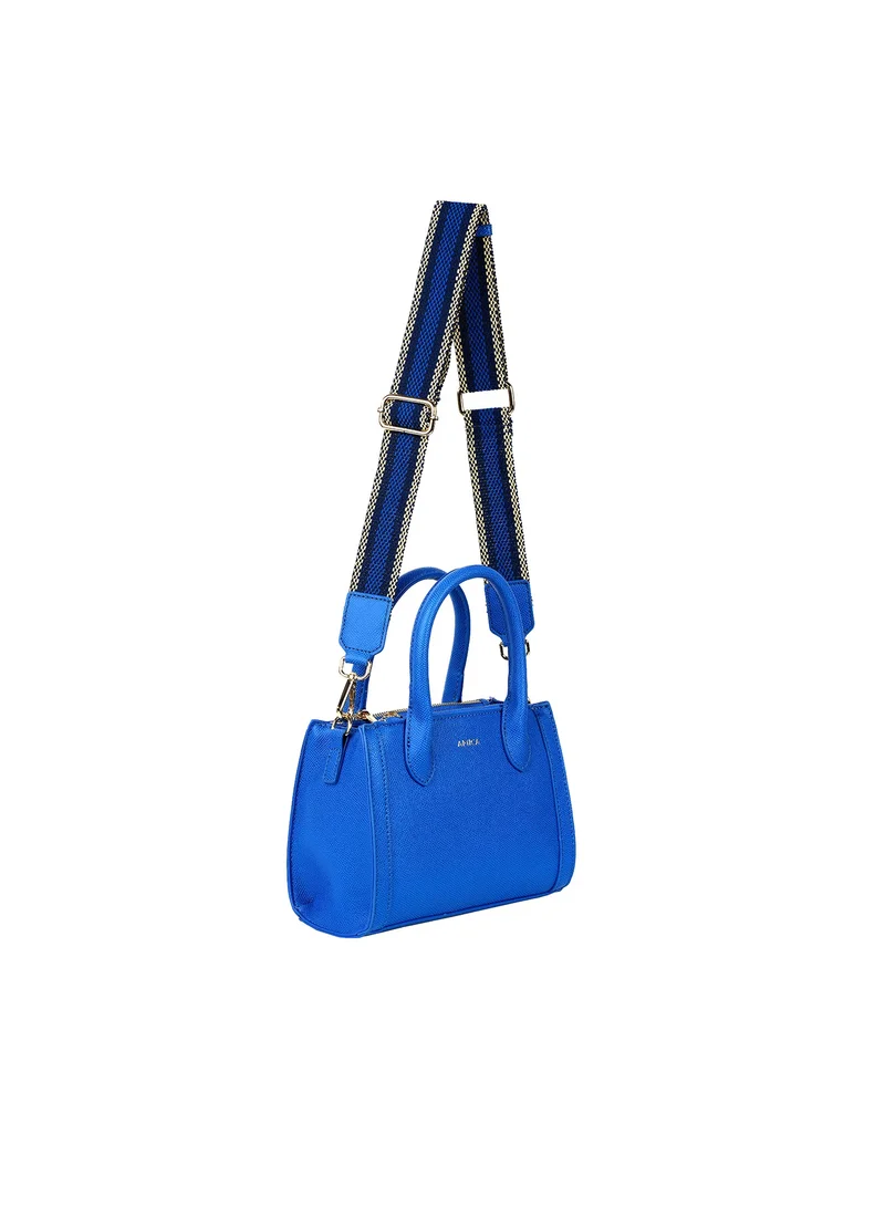 AMICA Elora Women's Leather Women's Shoulder Crossbody Bag with Woven Strap