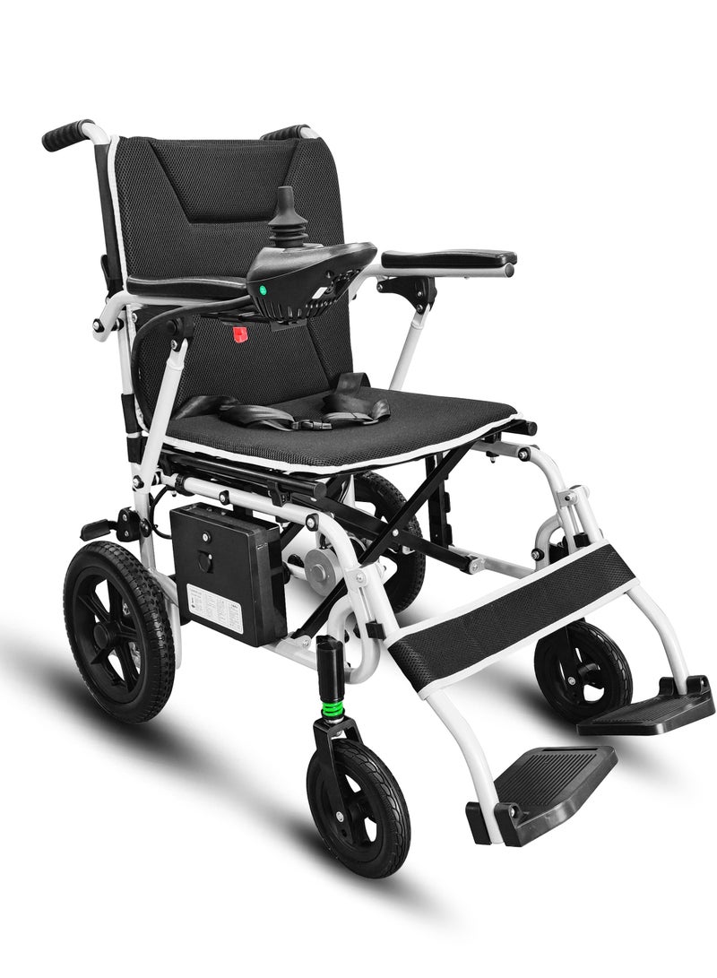 HT 18" Lightweight Foldable Electric Wheelchair with Rechargeable Lithium Battery – Portable & Easy to Carry - Image 2