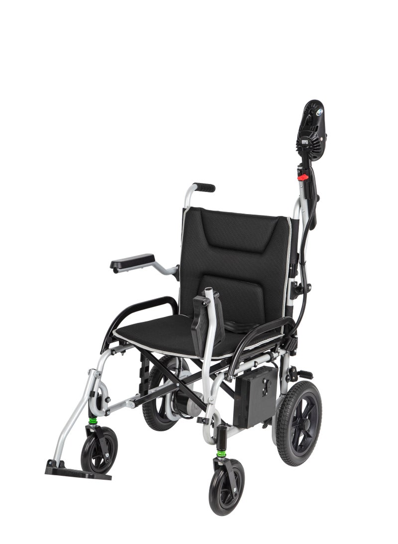 HT 18" Lightweight Foldable Electric Wheelchair with Rechargeable Lithium Battery – Portable & Easy to Carry - Image 3