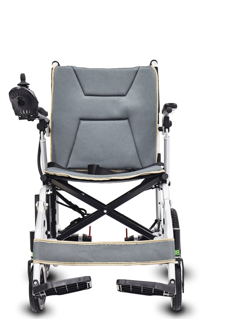 HT 18" Lightweight Foldable Electric Wheelchair with Rechargeable Lithium Battery – Portable & Easy to Carry - Image 4