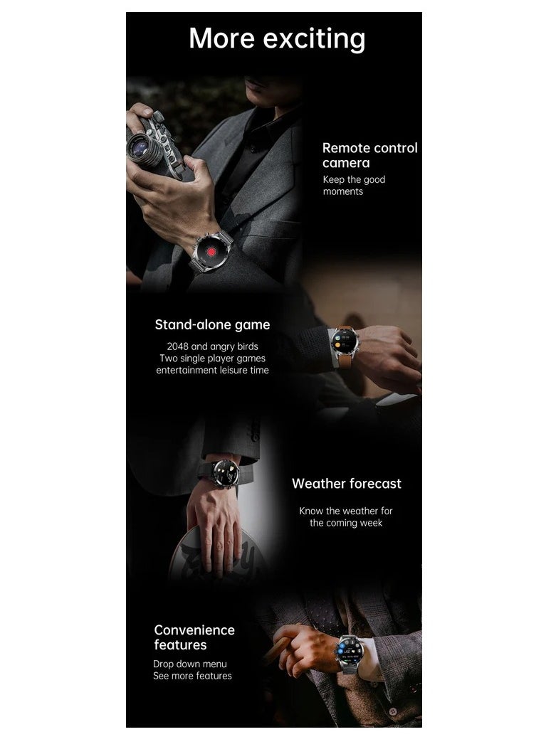 Haino Teko RW 32 watch 4 pro amoled round smart watch HD curved display with three set strap and wireless charger  - Image 5