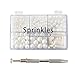 Kasvan White Mix Sugar Sprinkles  Edible Candy Pearls with 4Claw Sprinkle Pen118g416 Oz Gift Box Pack Baking Cake Decorations Ice Cream Toppings and Cookie Decorating Wedding Party Chirstmas Supplies - Image 2
