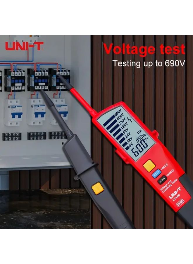 UNI T Heavy Duty Voltage Continuity Tester With RCD Tester 6V 690V AC DC 3 Phase Voltage Detector IP65 Voltage Tester UT18D Waterproof - Image 2