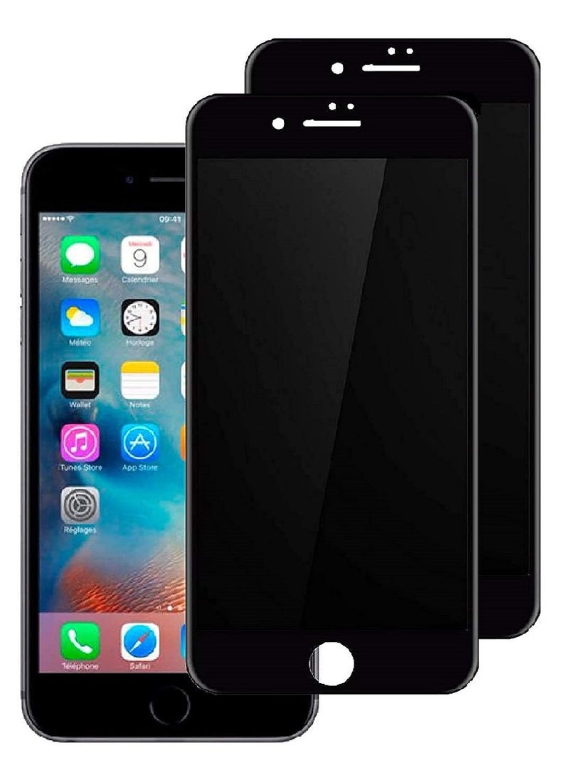 we3 2 Pieces Tempered Glass Screen Protector Anti-Spy Privacy Designed For iPhone 7 Plus Full Glue Edge to Edge Full Screen Coverage And Bubble Free - Image 1