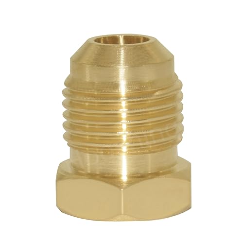 Hooshing 3/8" Tube OD Brass Flare Plug, SAE 45 Degree Flare Tube Fitting Seal Plugs, 2 Pack - Image 5