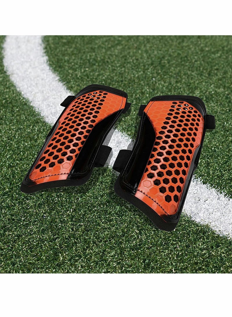 Excefore Soccer Shin Pads, Kids Soccer Shin Guards Board, Perforated Breathable & Protective Gear, Sports Safety Legs Shinguard Protector for 3-6 Years Teenagers - S - Image 3