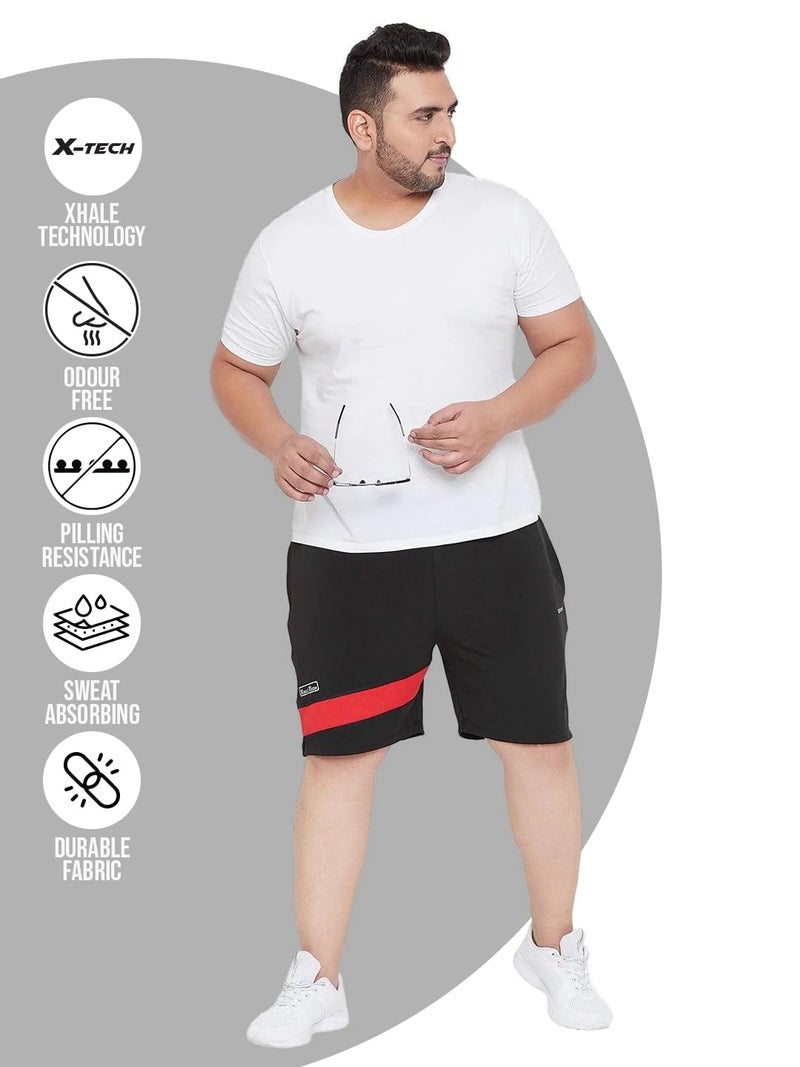 Bigbanana Men's Regular Fit Shorts (Buxton,Black,2XL) - Image 2