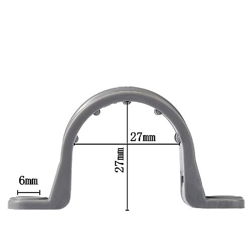 Tinwalor 50Pcs PVC Pipe Straps 2 Holes Plastic Conduit Strap Pipe Clamps Supports Conduit Clamp Pipe Mounting Bracket Clips for PVC Pipes Conduit Cables Hose 34 Inch - Image 3