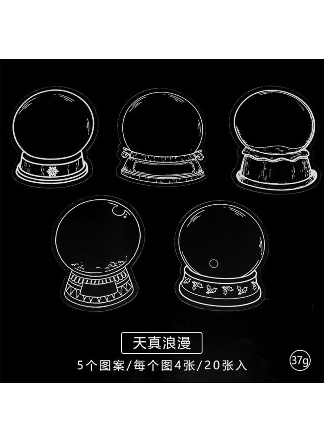 HELPS Creative Diy Bottle Bookmark Handmade Dried Flower Sticker Transparent Plant Specimen Dried Flower Note Material Package Bookmark - Image 1