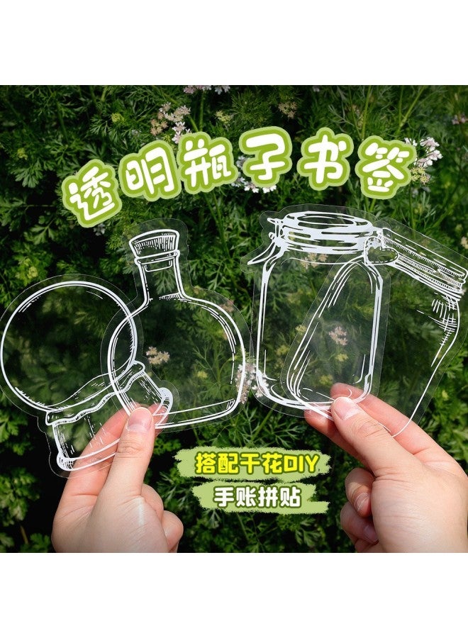 HELPS Creative Diy Bottle Bookmark Handmade Dried Flower Sticker Transparent Plant Specimen Dried Flower Note Material Package Bookmark - Image 2
