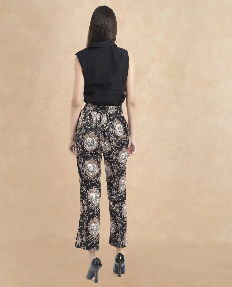Rareism Women's Tie-Up Ankle-Length Trouser