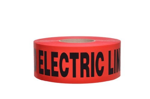Swanson Tool Co. , Inc Swanson Tool Co BTND3100RBEL4 2 inch by 1000 Foot 4 MIL Non-Detectable Safety Tape "Caution Buried Electric Line Below" Red withBlack Print - Image 5