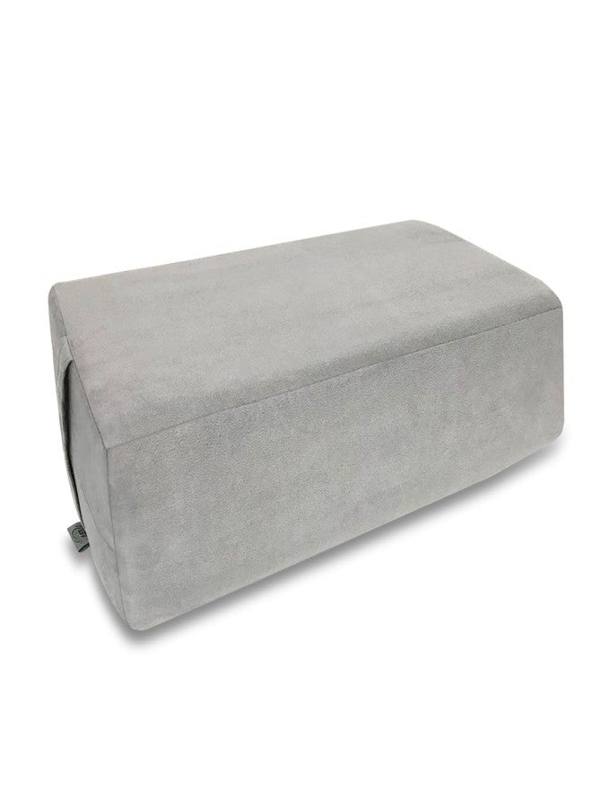 NGT new guide steps Yoga Bolster Pillow for Meditation and Support - 20"*12"*6" Rectangular Yoga Cushion Foam Wedges Washable Suede Pillowcase for Men and Women with Carry Handles. (Grey) - Image 1