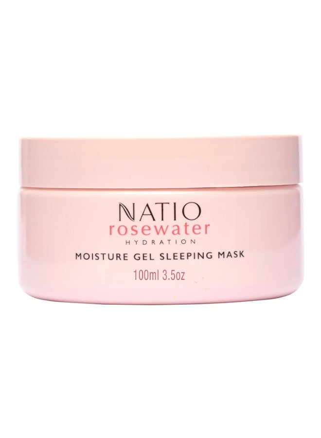Natio Australia Rosewater Hydration Moisture Gel Sleeping Mask, 100 ml - Nighttime Rosewater Face Cream - Face Moisturizer for Overnight Hydration - Image 1