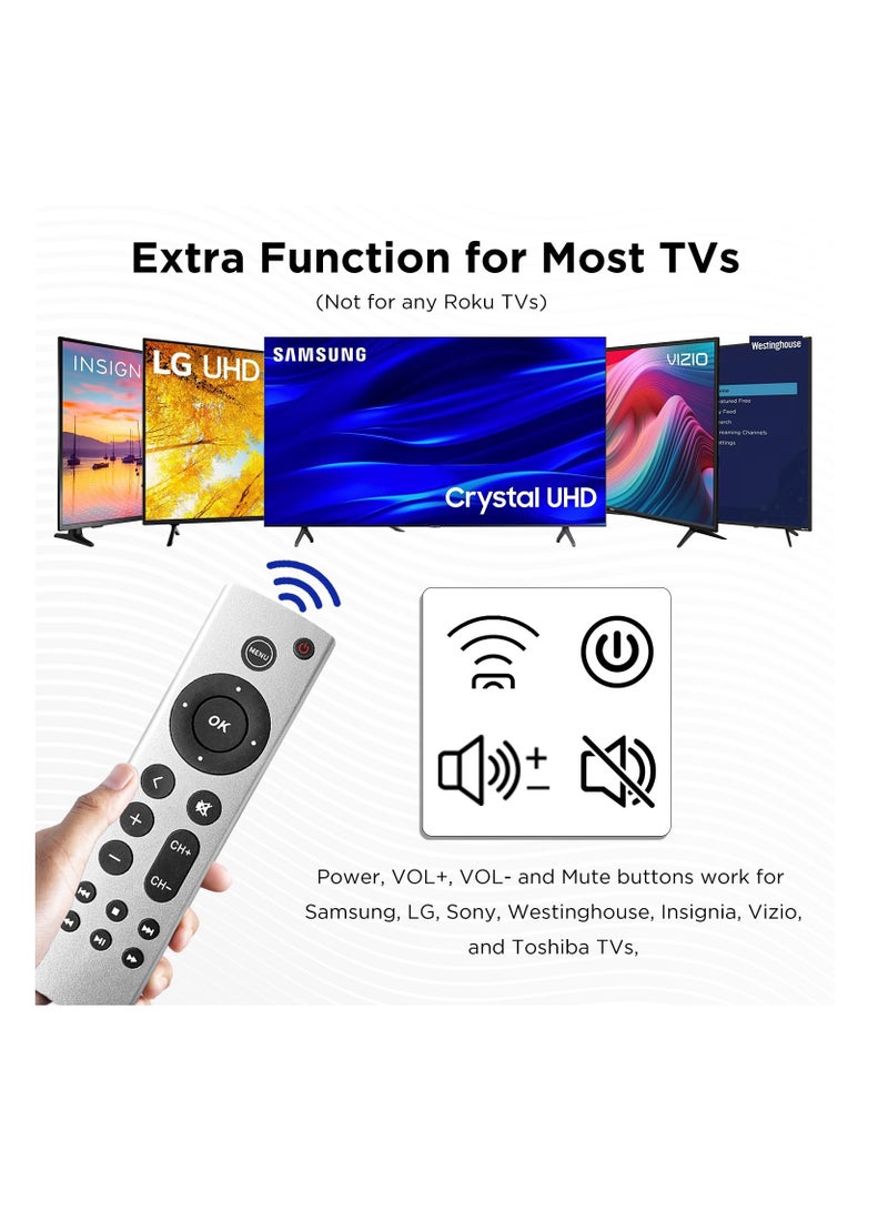 Anmi Universal Remote Control Replacement – Compatible with Apple TV 4K, Apple TV HD, and Apple TV Box (2nd, 3rd, 4th Gen), Models A2843, A2737, A2169, A1842, A1625, A1427, A1469, A1378, A1218 - Image 3