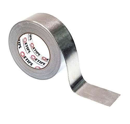 ETI Aluminium FOIL Adhesive Tape 48mm X 20 Mtr Set of 01 | Silver - Image 3