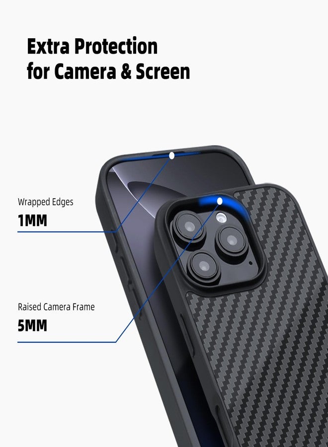 MONOCARBON Real Forged Carbon Fiber Hard Cover Case for iPhone 16 Pro Max | Military Grade, 6.9 in, Dropproof, Compatible with MagSafe, Heavy Duty Case, with Camera Protection, Wrapped Edge - Image 5