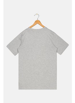 CONVERSE Kids Boy Brand Logo T-Shirt, Grey Combo  - Image 2