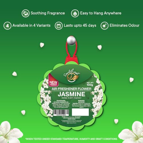 SOULFRESH Air Freshener flower Rose, Lavender, Jasmine, Citrus Block for Bathroom and Toilet 100gm Each - 4 Flower - Image 5
