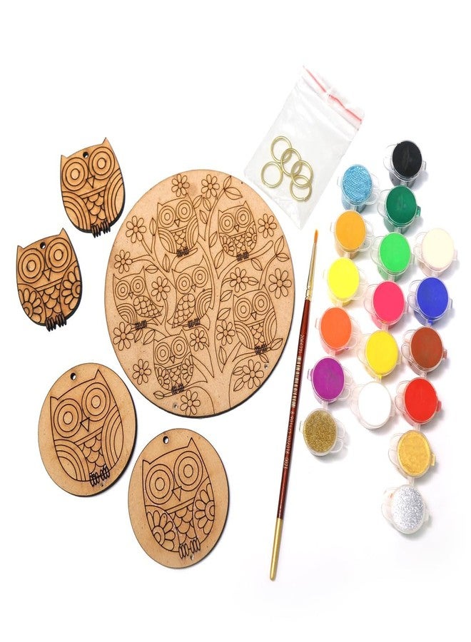 picknMAKE Art & Craft Kit for Kids & Adults, DIY Home Decor, Wooden Owl Painting Kit (All Materials Included) - Image 2