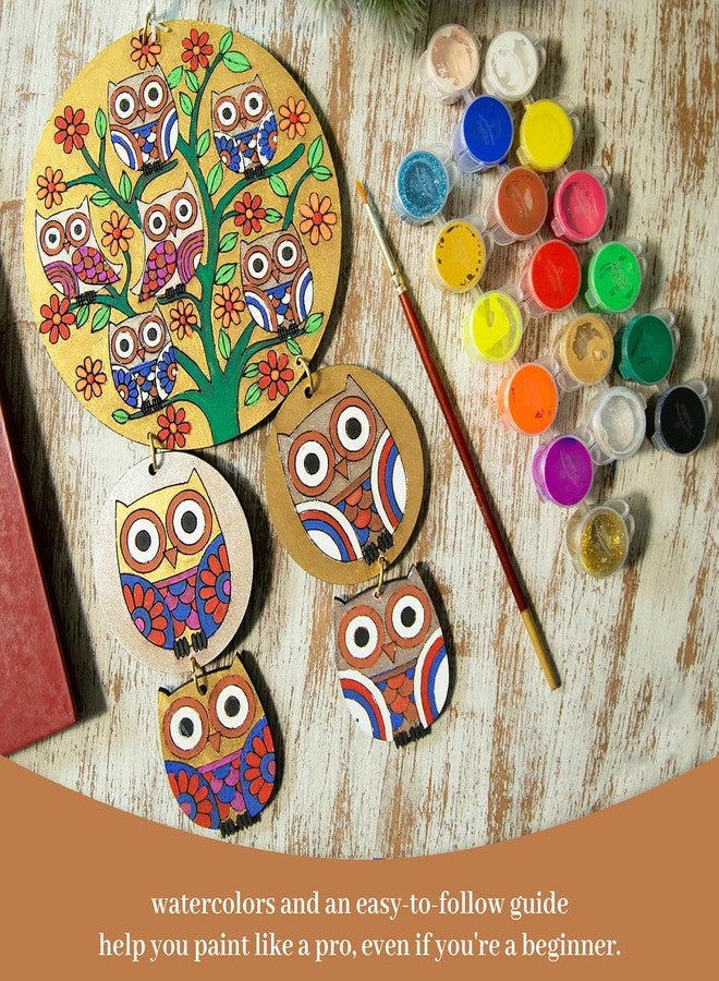 picknMAKE Art & Craft Kit for Kids & Adults, DIY Home Decor, Wooden Owl Painting Kit (All Materials Included) - Image 5