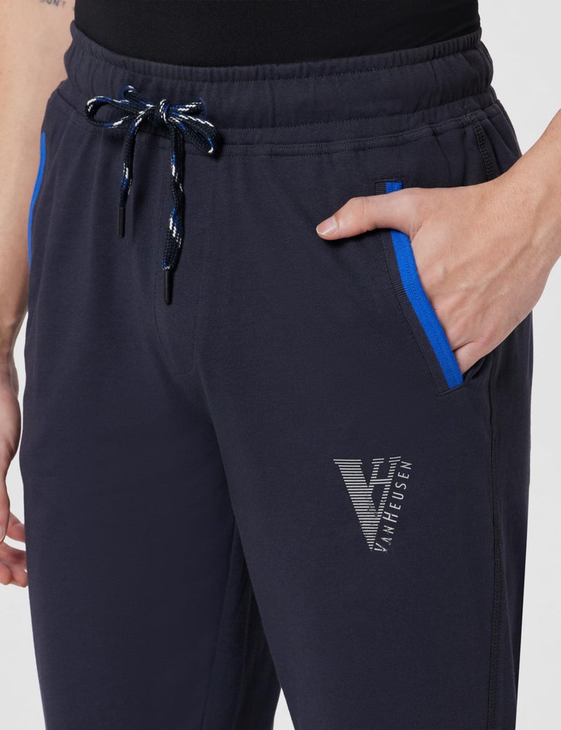 Van Heusen Men Athleisure Smart Tech Regular Fit Trackpants - Easy Stain Release, Anti Stat, Ultra Soft_50043_Graphite_M | Rise Style: Mid Rise - Image 4